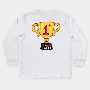 worlds best dad Kids Long Sleeve T-Shirt